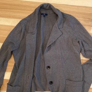 Gap womens gray sweater blazer